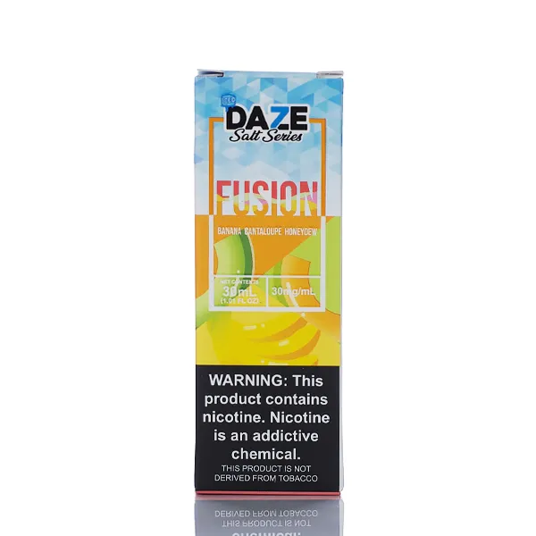7 Daze Fusion TFN Salt - Banana Cantaloupe Honeydew ICED - 30ml - Image 3