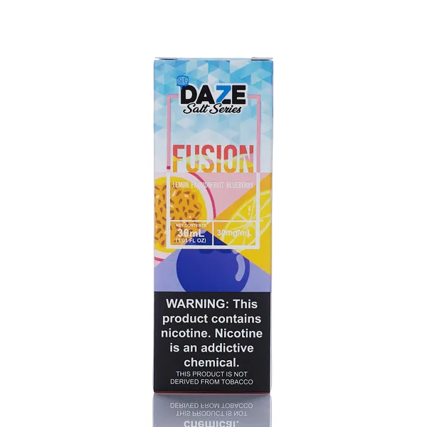 7 Daze Fusion TFN Salt - Lemon Passionfruit Blueberry ICED - 30ml - Image 3