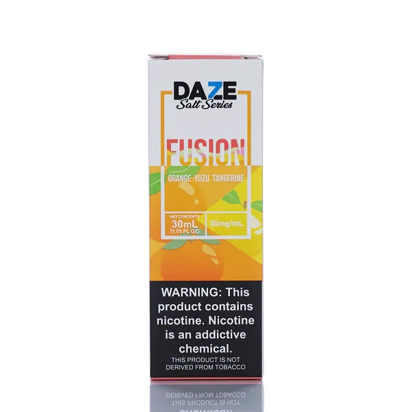 7 Daze Fusion TFN Salt - Orange Yuzu Tangerine - 30ml - Image 3