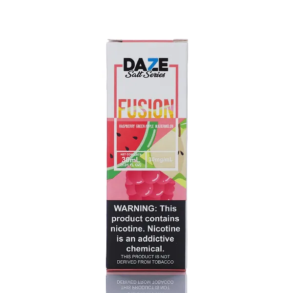 7 Daze Fusion TFN Salt - Raspberry Green Apple Watermelon - 30ml (Discontinued) - Image 3