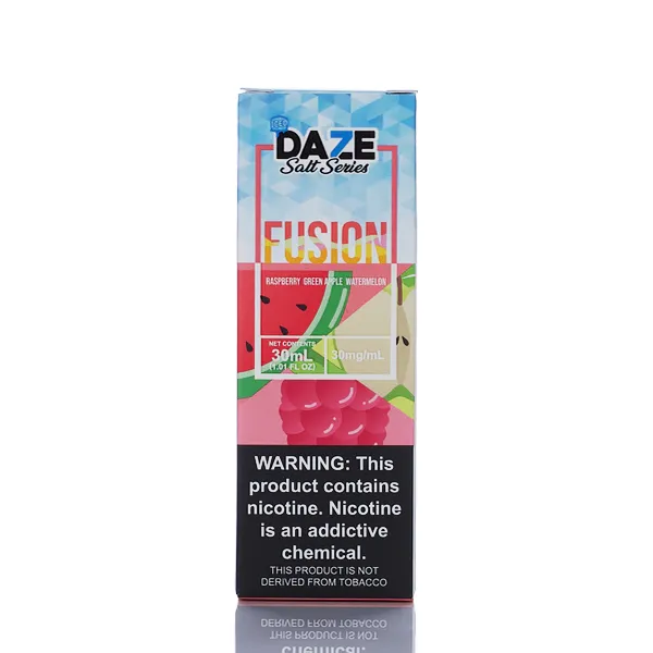 7 Daze Fusion TFN Salt - Raspberry Green Apple Watermelon ICED - 30ml - Image 3