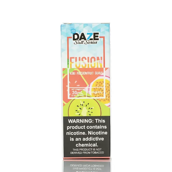 7 Daze Fusion TFN Salts - Kiwi Passionfruit Guava ICED - 30ml - Image 3