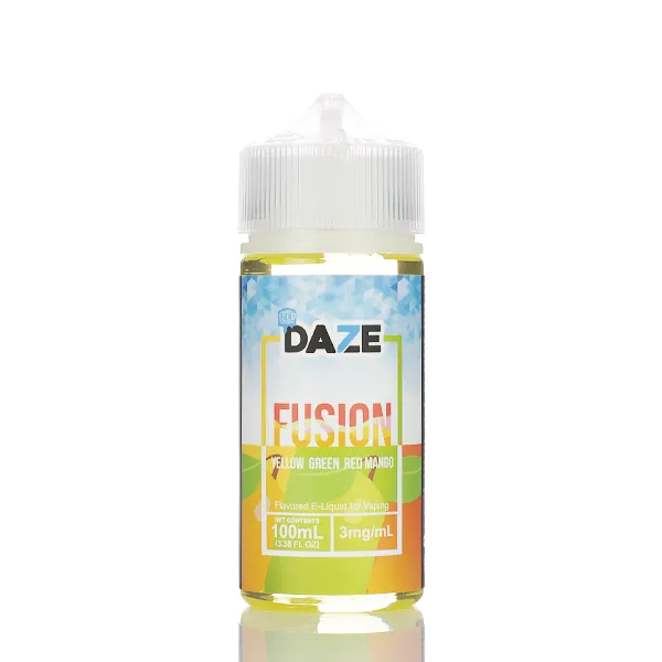 7 Daze Fusion TFN - Yellow Green Red Mango ICED - 100ml - Image 3