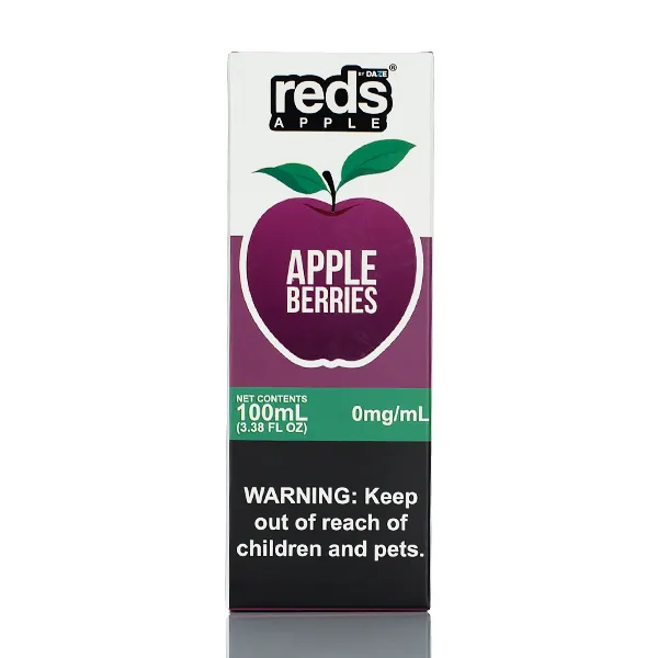 7 Daze Reds Apple - No Nicotine Vape Juice - 100ml - Image 2