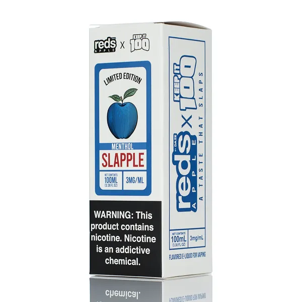 7 Daze Reds Apple x Keep It 100 - Slapple Menthol - 100ml - Image 3