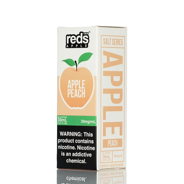 7 Daze TFN Salt Series - Reds Apple eJuice - Peach - 30ml - Image 3