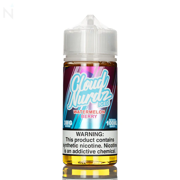 Cloud Nurdz E-Liquid - Iced Watermelon Berry - 100mL - Image 2