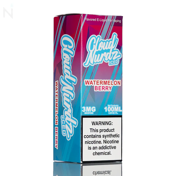 Cloud Nurdz E-Liquid - Iced Watermelon Berry - 100mL - Image 3