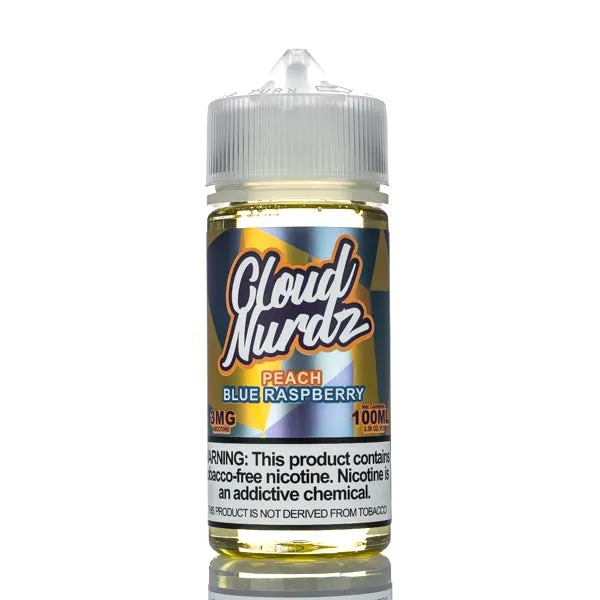 Cloud Nurdz E-Liquid - Peach Blue Raspberry - 100ml - Image 2