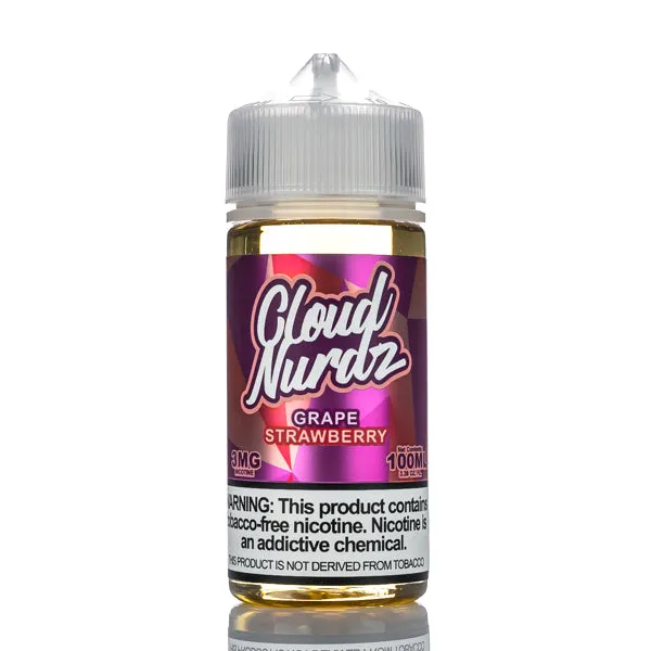 Cloud Nurdz E-Liquid - Grape Strawberry - 100ml - Image 2