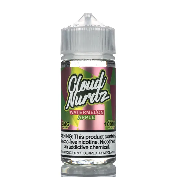 Cloud Nurdz E-Liquid - Watermelon Apple - 100ml - Image 2