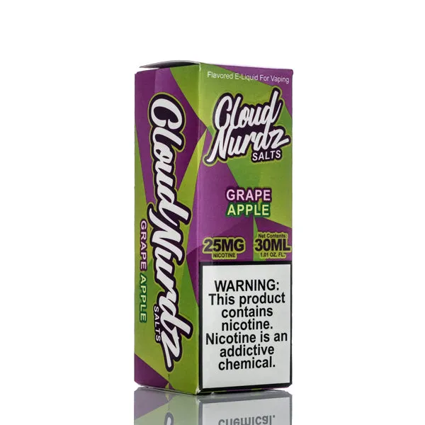 Cloud Nurdz Salts E-Liquid - Grape Apple - 30ml - Image 3