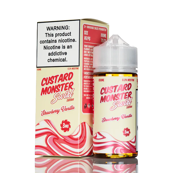 Custard Monster - Strawberry Vanilla Swirl - 100mL