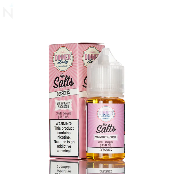Dinner Lady Salt - Strawberry Macaroon - 30ml