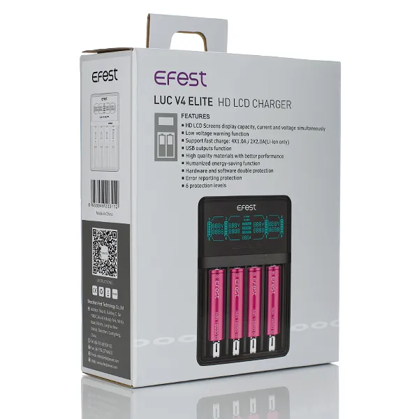 Efest LUC V4 Elite - Four Bay LCD Universal Charger - Image 5