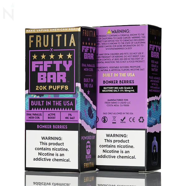FRUITIA X Fifty Bar 20K 20000 Puffs Disposable - 16mL - Image 14