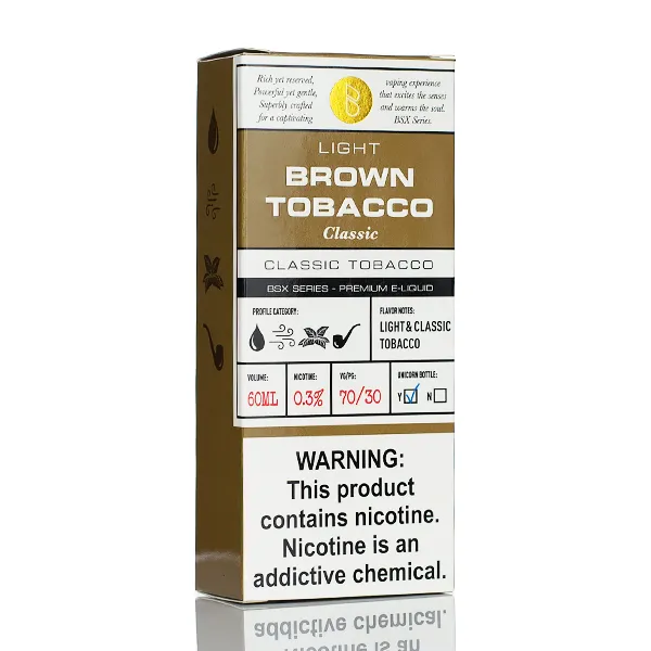 BSX Vapor E-Liquid - Brown Tobacco - 60ml - Image 3