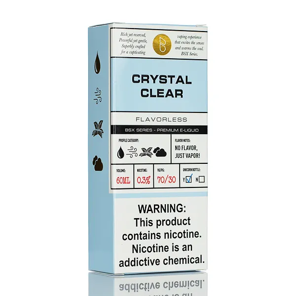 BSX Vapor E-Liquid - Crystal Clear - 60ml - Image 3