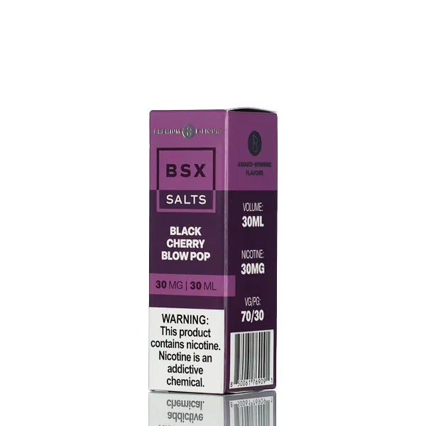 BSX Vapor Salt Nic - Black Cherry Blow Pop - 30ml - Image 3