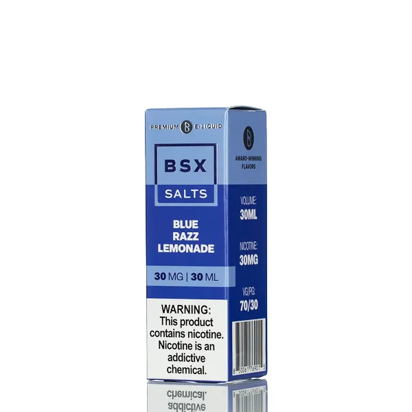 BSX Vapor Salt Nic - Blue Razz Lemonade - 30ml - Image 3