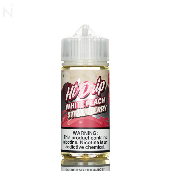 Hi Drip E-Liquid - White Peach Strawberry  - 100ml - Image 2