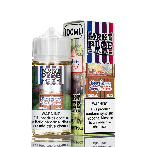 MRKT PLCE E-Liquid - Brazberry Grape Acai - 100mL - Image 2