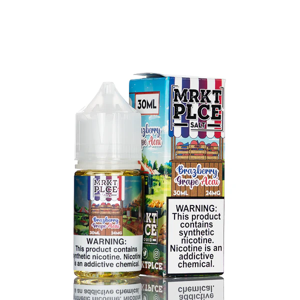 MRKT PLCE Nic Salt - Brazberry Grape Acai - 30mL - Image 2