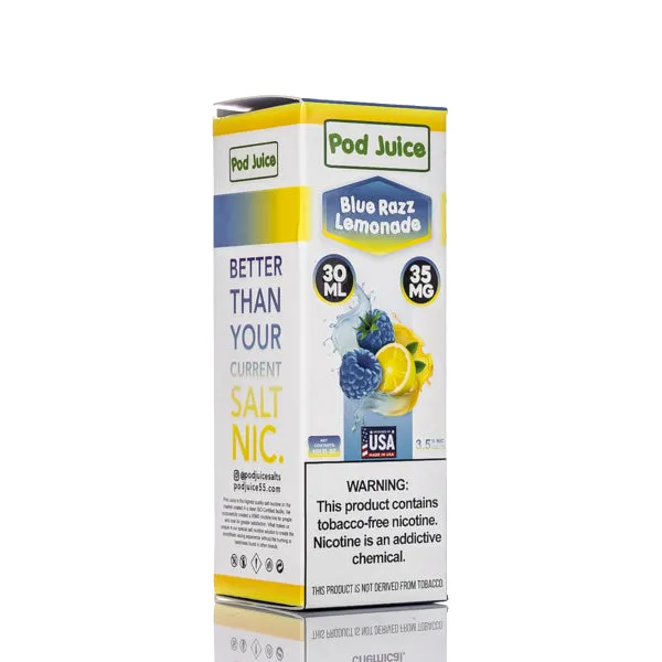 Pod Juice Salt - Blue Razz Lemonade - 30ml - Image 3