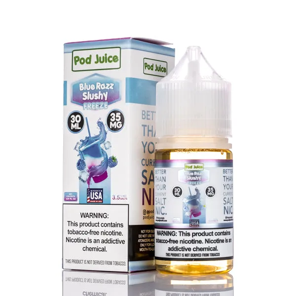 Pod Juice Salt - Blue Razz Slushy Freeze - 30ml - Image 2