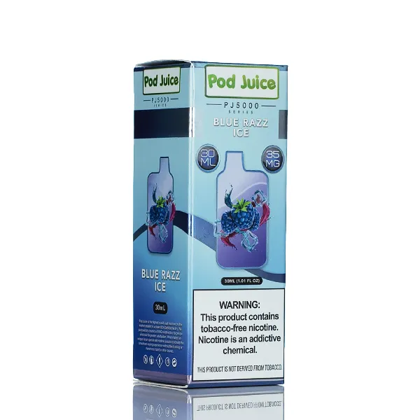 Pod Juice Salt PJ5000 - Blue Razz Ice - 30ml - Image 3