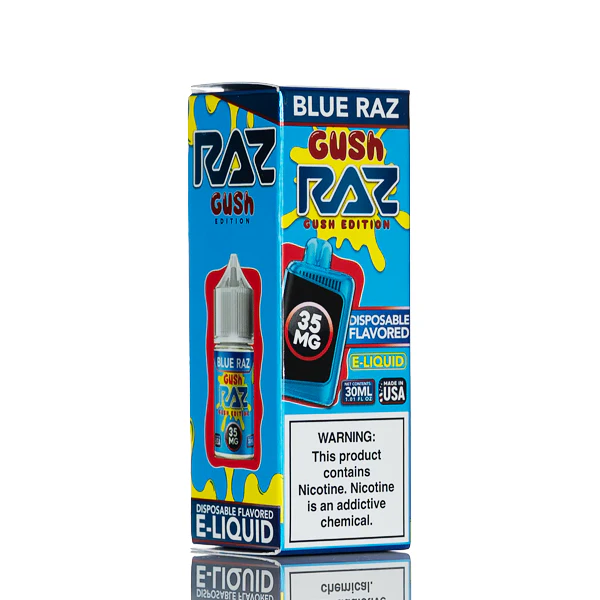 Pod Juice X RAZ Salt Nic - Blue Razz Gush - 30mL - Image 3