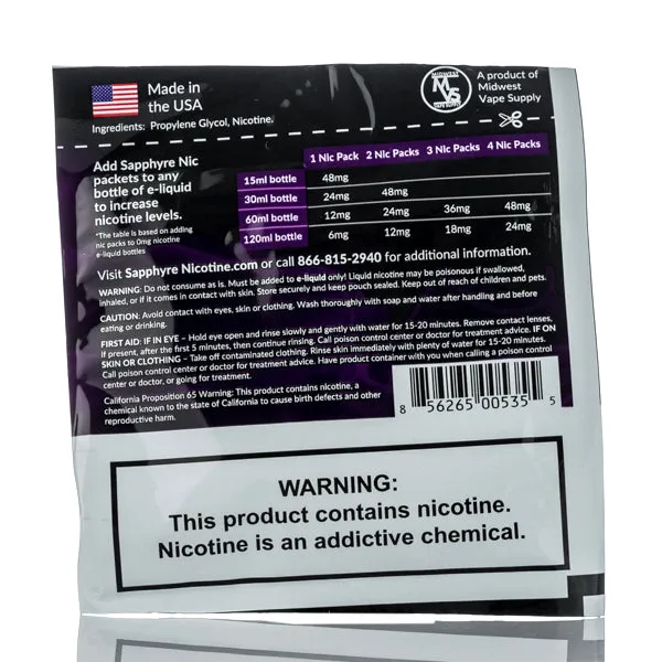 Sapphyre Nic Shot - Nicotine Additive - Image 13