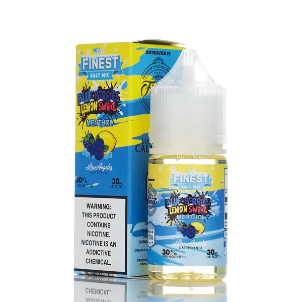 The Finest E-Liquid - Salt Nic Series - Blue Berries Lemon Swirl Menthol - 30ml (DISCONTINUED)