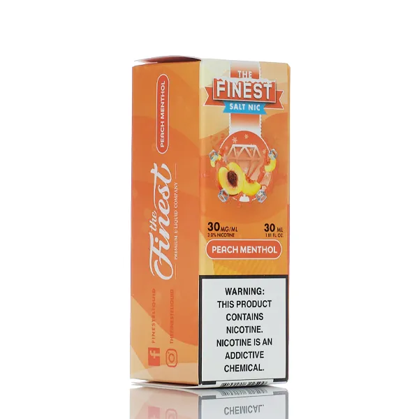 The Finest E-Liquid - Salt Nic Series - Peach Menthol - 30ml (DISCONTINUED) - Image 3